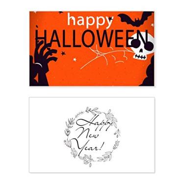 Imagem de Cartão de felicitações Happy Ghost Fear Halloween Ano Novo Festival Bless Mensagem presente