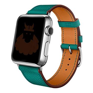 Imagem de Pulseira Couro Single Tour, compatível com Apple Watch (Azul Turquesa, 38mm)