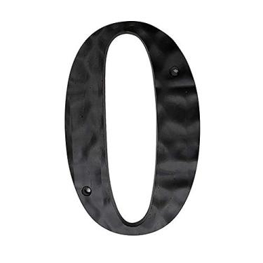 Imagem de Número de placa de casa flutuante 3D de 15 cm, material de ferro fundido, placa de metal 0-9 para uso externo digital à prova d'água, antiferrugem, durável, painel de porta de hotel, preto, montado com parafuso