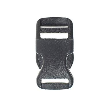Imagem de Fivelas de liberação lateral plana PARACORD PLANET – Preto, fivelas de alça de plástico endurecido para artesanato e substituição (1/2 polegada, 5 unidades)