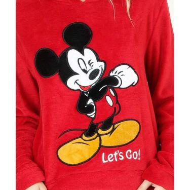 Imagem de Pijama Feminino Fleece Estampa Mickey Manga Longa Disn-79217
