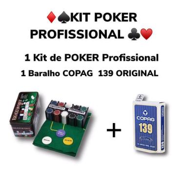 Imagem de Kit Poker Profissional + Baralho Copag 139 Original - Ds Tools