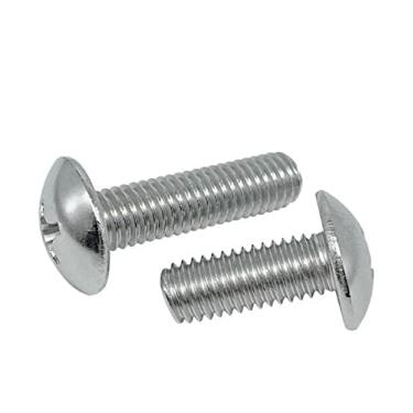 Imagem de GILIOS 100pcs 10#-24 Parafusos de cabeça de cogumelo grande Rosca UNC Parafusos de passo Grande tipo treliça Parafuso macho de aço inoxidável 1/4"-2" Longo (Color : 1/2", Size : 10-24)