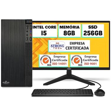 Imagem de Computador Completo Intel Core i5 8GB SSD 256GB Monitor 17" Hdmi Teclado e Mouse Strong Tech