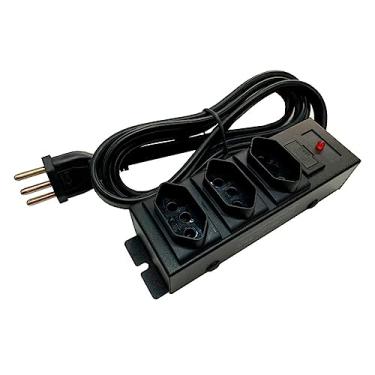 Imagem de Filtro de linha 20A para eletrodoméstico de Ferro Multicraft 3 tomada com fusível de proteção Cor:Preto