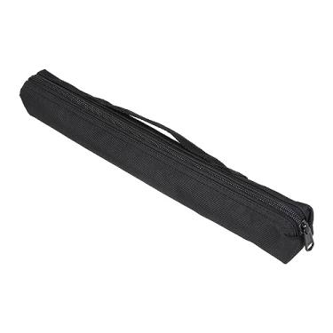 Imagem de rockible Bolsa para guardar flauta com zíper, bolsa para flauta vertical portátil em tecido Oxford, bolsa para transporte flautim, PRETO
