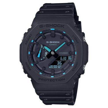 Imagem de Relógio CASIO G-SHOCK unissex anadigi azul GA-2100-1A2DR