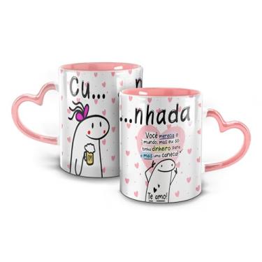 Imagem de Caneca Alça Coração Rosa - Meme Flork Cunhada! Te Amo!