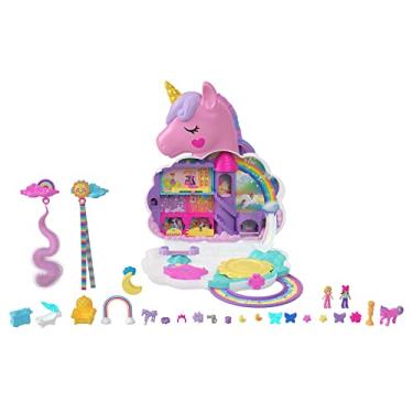 Imagem de Polly Pocket Conjunto Brinquedo Salão De Unicórnio Arco-íris