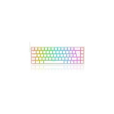 Imagem de Teclado Mecânico Gamer Redragon Castor, RGB, Switch Brown, ABNT2, Branco - K631W-RGB (PT-BROWN)