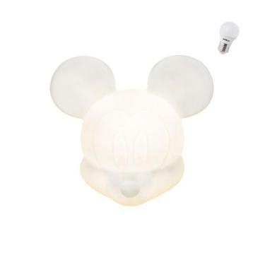 Imagem de Luminária Infantil Mickey Mouse Rosto 3D Com Lâmpada Led Presente Meni
