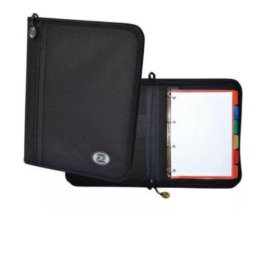 Imagem de Fichário ACP Nylon Preto - 6 Divisórias, Alças Ajustáveis