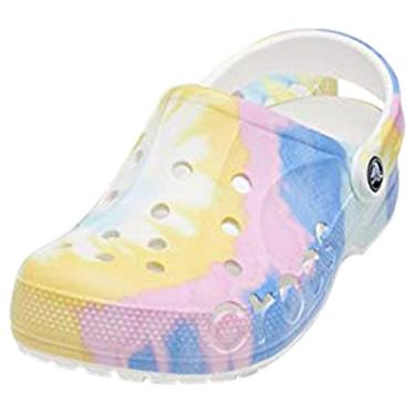 Imagem de Crocs Unissex - Tamanco Baya para homens e mulheres, Branco/Multi, 14 Women/12 Men