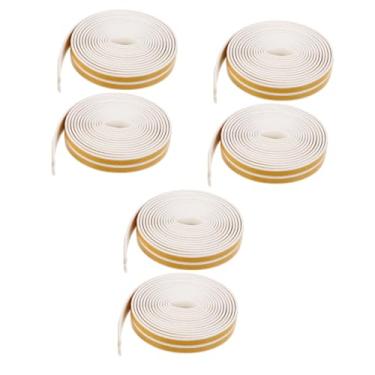 Imagem de Hemobllo 6 Peças Tira De Vedação Tira De Isolamento De Porta Tira De Vedação De Janela Seladoras De Porta Para Moldura De Porta Fita De Janela Fita Autovedante Branca Três Yuan