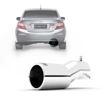 Imagem de Ponteira De Escapamento Esportivo Outs Civic 2012  Até  2016 Aço Inox Top