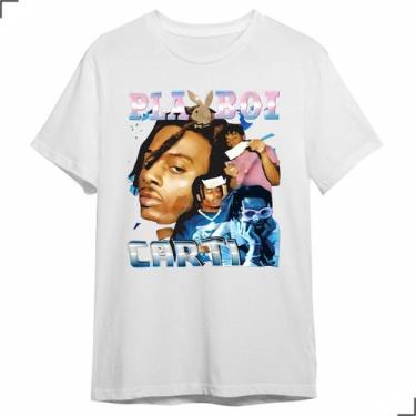 Imagem de Camiseta Básica Rapper Playboi Tumblr Carti Coelinho Hip Hop - Asulb