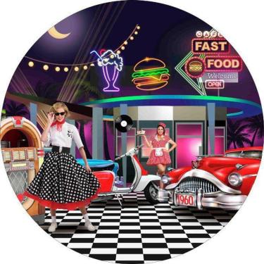 Imagem de Painel Redondo 3D Sublimado Anos 60, 70 E 80 Frd-2565