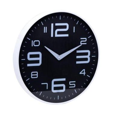 Imagem de Relógio De Parede Lyor Preto E Branco Em Plástico 25cm X 4cm - Lyor Ho