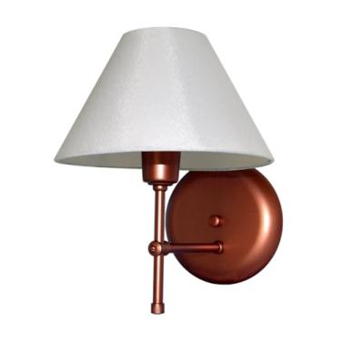 Imagem de Linda Arandela de Parede estilo moderno em T com Cúpula De Algodão - Ideal para Cabeceira de cama, Corredor (Cobre - Branco)