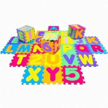 Imagem de Tapete Infantil Colorido Alfabeto 26 Peças 8mm - Evamax