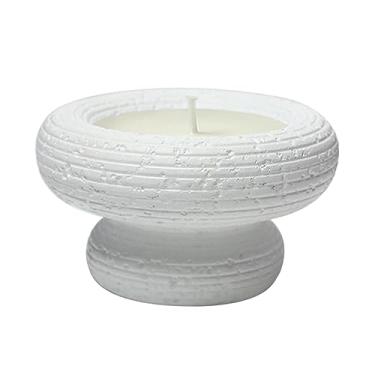 Imagem de 2 peças simples e criativas copo de cimento aromaterapia vela sem fumaça fragrância romântica candelabro branco - aroma de óleo de citronela