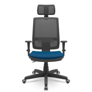 Imagem de Cadeira Escritorio Brizza Presidente Back Braço 3d Assento Poliester (Azul)