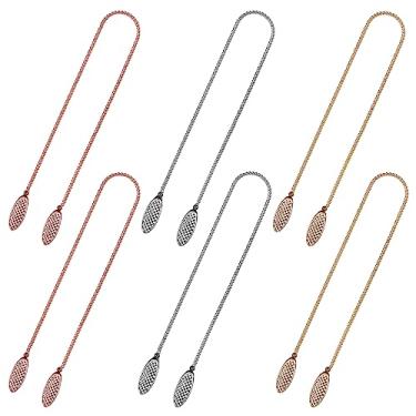 Imagem de Prendedores de guardanapo Akamino 6 peças clipes de suporte de babador com correntes ajustáveis flexíveis e clipe de cordão suportes de toalha de bola para dentais, crianças, adultos e idosos - prata, ouro, ouro rosa