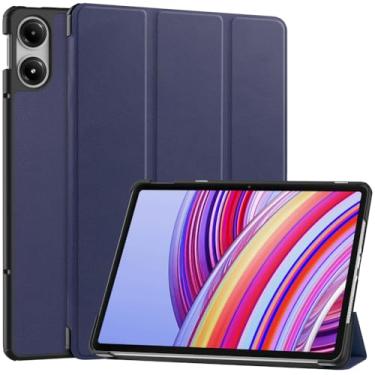 Imagem de Kepuch Custer Capas para Redmi Pad Pro 12.1 / Xiaomi Poco Pad 2024,Couro-PU Bolsas Estojos - Azul