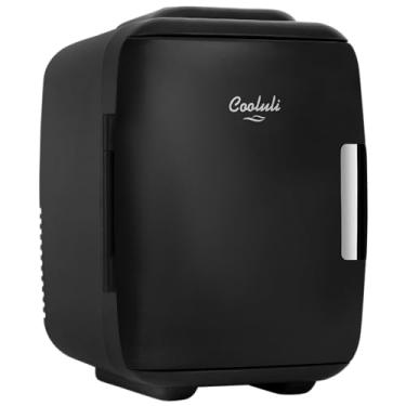 Imagem de Cooluli Mini geladeira para quarto - carro, mesa de escritório e dormitório - refrigerador e aquecedor elétrico portátil de 4L/6 latas para alimentos, bebidas, beleza e maquiagem - 12 V CA/CC e opção