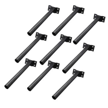 Imagem de Suporte Luminaria Solar Kit 9 Unidades Barra Poste Aço Pintura Eletrostatica Rua Quintal Jardim Iluminaçao Resistente Segurança