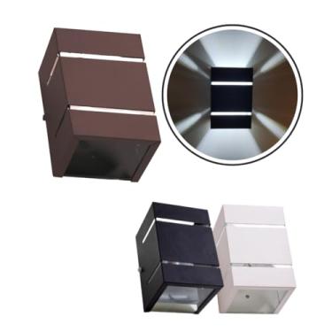 Imagem de Kit 10 Arandelas 2 Foco E 2 Friso Externa Parede Muro Ar1510 (Marrom)