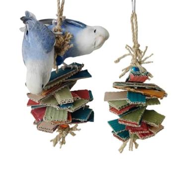 Imagem de Brinquedo de pássaro para bochechas verdes Conures Sun Conures Caiques Senegais Quakers e papagaios de tamanho pequeno semelhantes (2 coloridos)