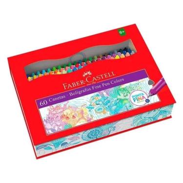 Imagem de Kit Caneta Fine Pen Colors FPBES60ZF 60 Cores - Faber Castell