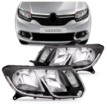 Imagem de Farol Logan e Sandero 2014 2015 2016 2017 2018 2019 - UNIDADE LADO:ESQUERDO(MOTORISTA)