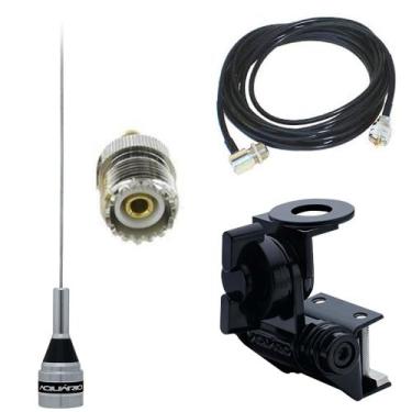 Imagem de Antena Móvel 1/4 de Onda VHF UHF 131-900mhz Suporte Bi-Articulado Calh