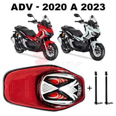 Imagem de Forração Honda ADV 150 Baú Forro Vermelho Scooter + 2 Antena - Jaspe A