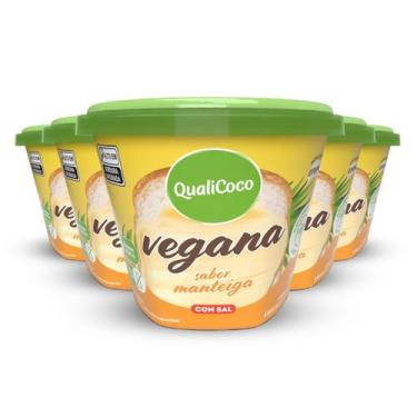 Imagem de Kit 5 Manteiga de Coco Qualicoco 200g Natural com Sal - Qualicôco