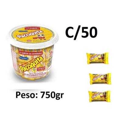 Imagem de 1 Pote Paçoquita Rolha c/ 50 unidades 750gr Santa Helena