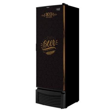 Imagem de Visa Cooler Cerveja 433 Litros Porta Solida Adesivada Preto Fricon