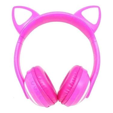 Imagem de  Fone De Ouvido Bluetooth Gatinho Exbom - Rosa