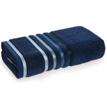 Imagem de Toalha De Rosto Karsten Lumina Fio Penteado 500g/m² Antipilling, Azul 