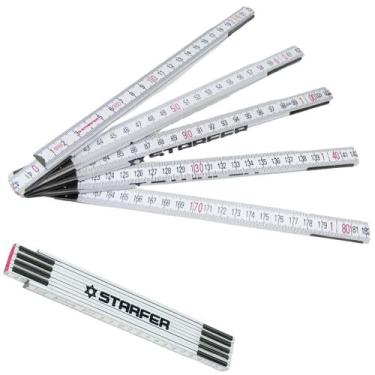 Imagem de Metro Régua Dobrável Em Madeira Com Escala Métrica 2 Metros - Starfer
