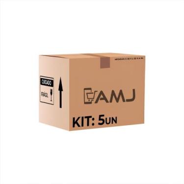 Imagem de Kit Mudança de Caixas de Papelão Médias 33x33x34 - amj, Kit C/5