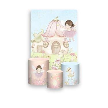Imagem de Painel De Festa Vertical 1,50 x 2,20 + Trio De Capas Cilindro - Mundo 