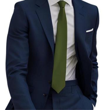 Imagem de Gravata Slim Masculina Tradicional Social Com Nó Pronto E Zíper - MCOL