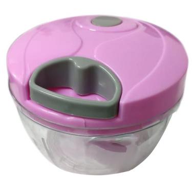 Imagem de Processador Triturador De Alimentos Manual Utensílio Cozinha 3 Laminas