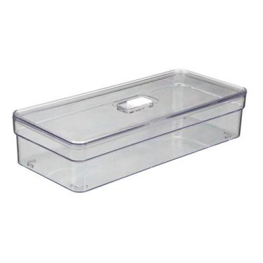 Imagem de Organizador Retangular Grande Baixo Resistente Multiuso 1 UN - PLASTUT