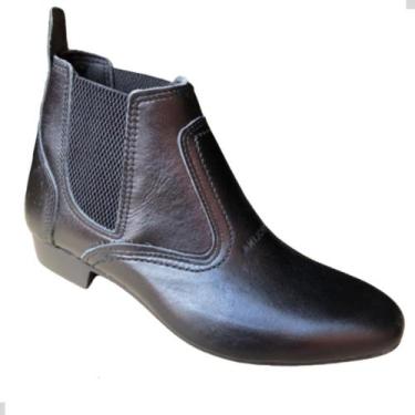 Imagem de Bota Country Texana Couro Vaqueta Botina Bico Fino Redondo Vaquejada C