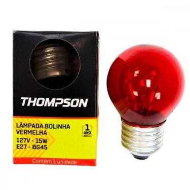 Imagem de Lampada Colorida Thompson 15Wx127V. Vermelha ./ Kit Com 10 Peças, 110V