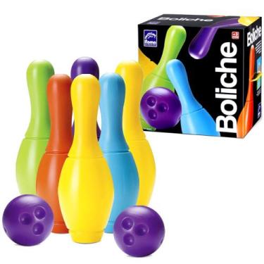 Imagem de Jogo de Boliche infantil Crianças na Caixa 6 Pinos 2 Bolas - ROMA, Jog